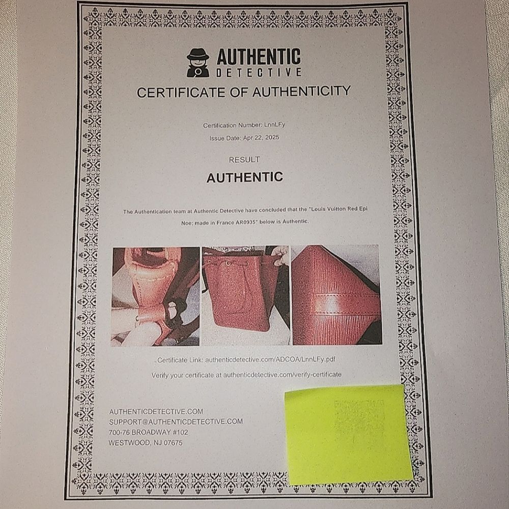 Louiis Vuitton Red Epi Bucket Bag - Picture 12 of 13